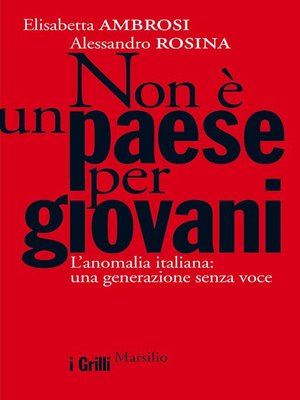 cover image of Non è un paese per giovani